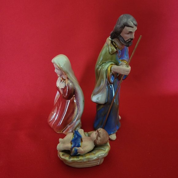 Ceramic Nativity Figurines 3 Piece Set - Picture 5 of 12